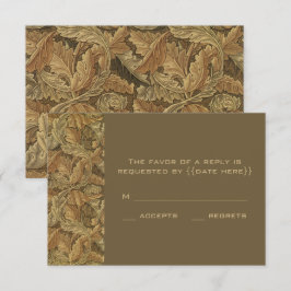 Alte Viktorianisch warme Herbstwochen RSVP Karte