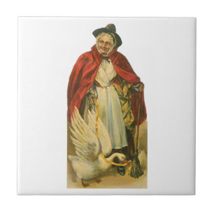 Alte viktorianische Mother Goose-Geschichtenbuch Fliese