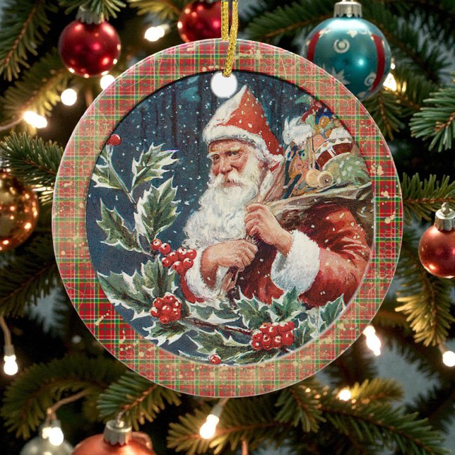 Alte viktorianische rustikale Familie Personalisie Keramik Ornament (Von Creator hochgeladen)