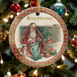Alte viktorianische rustikale Familie Personalisie Keramik Ornament