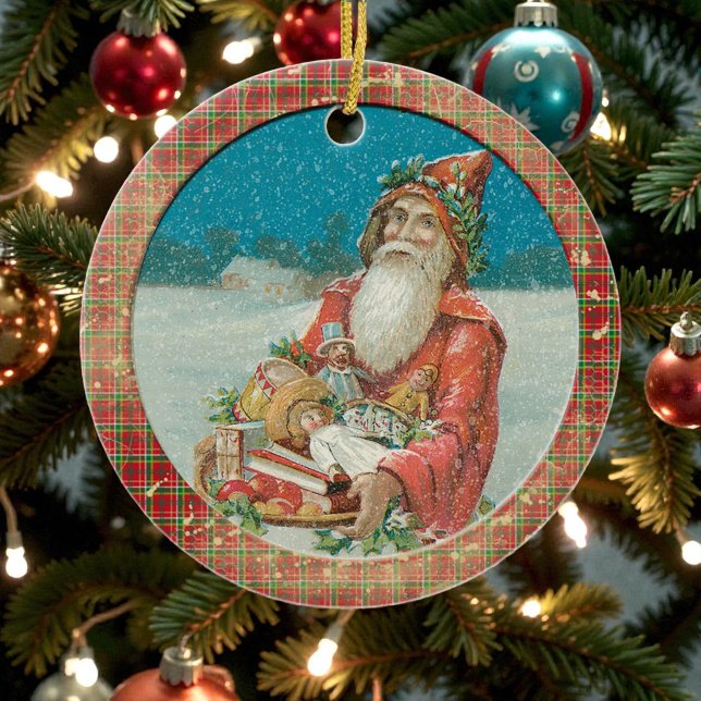 Alte viktorianische rustikale Familie Personalisie Keramik Ornament (Von Creator hochgeladen)