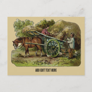 Alte Vintage Farm, Textkarte bearbeiten Postkarte