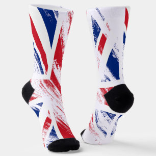 Alte Vintage-Grunge-Flagge des Vereinigten Königre Socken