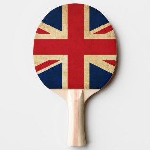 Alte Vintage Grunge Vereinigtes Königreich Flagge Tischtennis Schläger