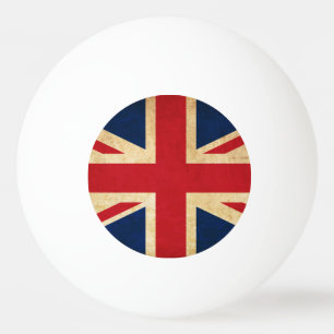 Alte Vintage Grunge Vereinigtes Königreich Flagge Tischtennisball