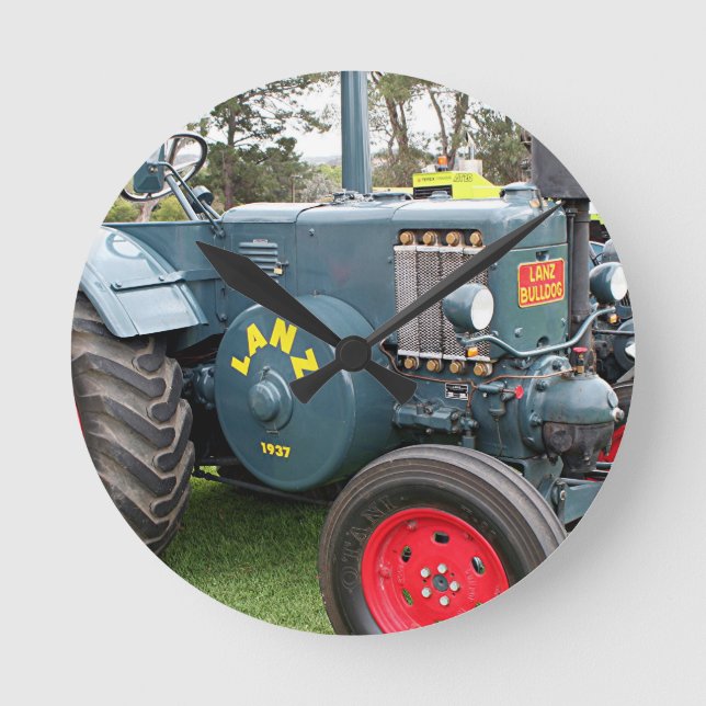 Alte Vintage Lanz Runde Wanduhr (Vorderseite)