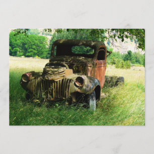 Alte Vintage LKW-Einladung Einladung