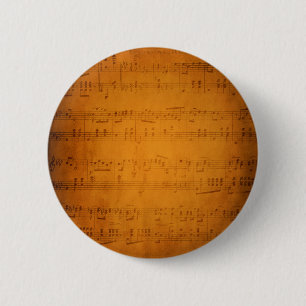 Alte Vintage Notenmusik Button
