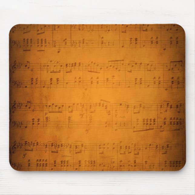 Alte Vintage Notenmusik Mousepad (Vorne)