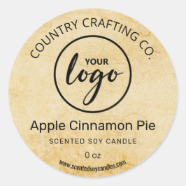 Alte Vintage Papier Soy Candle Labels Runder Aufkleber