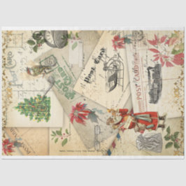 Alte Vintage Postkarten Weihnachten Entdeckungsrei Seidenpapier