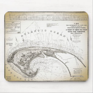 Alte Vintage Provincetown Cape Cod Map Maus Pad Mousepad