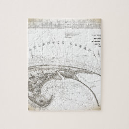 Alte Vintage Provincetown Cape Cod Map Puzzle