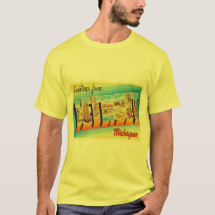 Alte Vintage Reise-Andenken Detroits Michigan MI T-Shirt