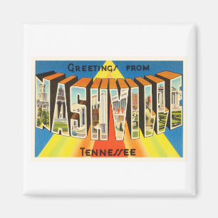 Alte Vintage Reise-Andenken Nashvilles Tennessee Magnet