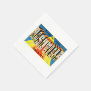 Alte Vintage Reise-Andenken Nashvilles Tennessee Serviette