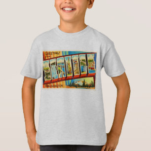 Alte Vintage Reise-Andenken Seattles Washington WA T-Shirt