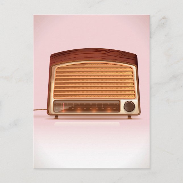 Alte Vintage Retro-Radioplaner Postkarte (Vorderseite)