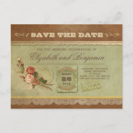 Alte Vintage Save the Date Tickets - Postkarten