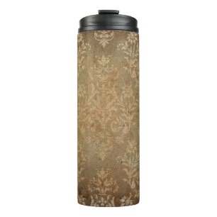 Alte Vintage-Tapete. Grunge-Hintergrundtapete, Thermosbecher