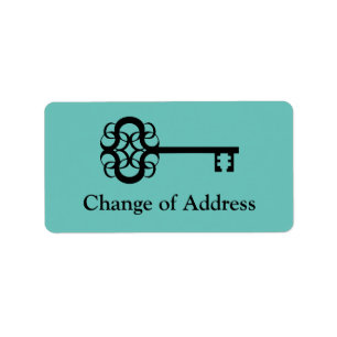 Alte Vintage Tastenkombination Adressänderung Adressaufkleber