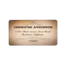 alte Vintage Typo-Adressetiketten