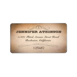 alte Vintage Typo-Adressetiketten Adressaufkleber