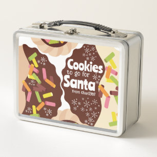 Alte Vintage-Weihnachts-Lunchbox Metall Brotdose