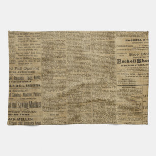 Alte Vintage Zeitung Handtuch