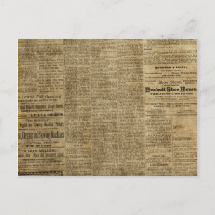 Alte Vintage Zeitung Postkarte