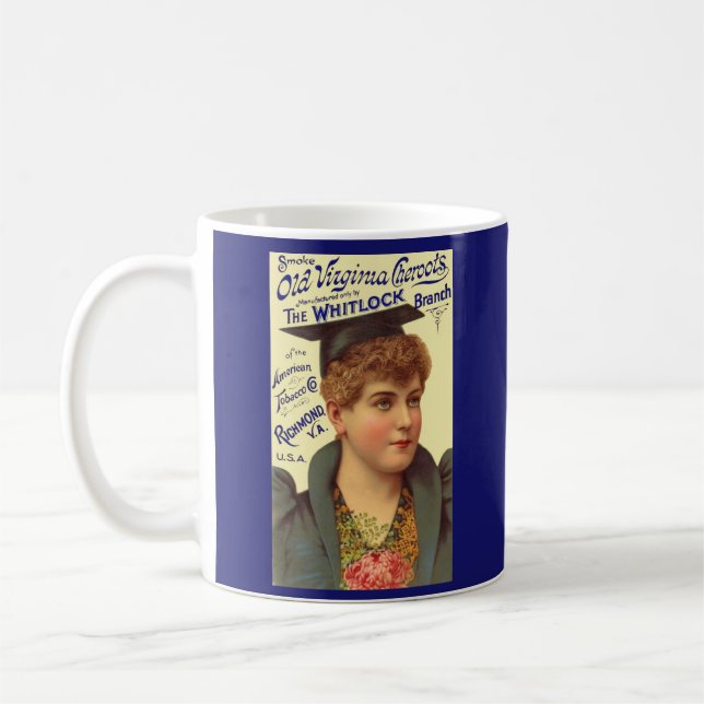 Alte Virginia Cheroots der 1890er Jahre und drucke Kaffeetasse (Links)