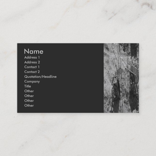 Alte Visitenkarte der Rollbügel (Vorderseite)