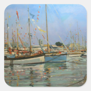 Alte Vorarbeiter Yarmouth Insel von Wight 2011 Quadratischer Aufkleber