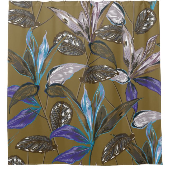 Alte Wandtextur mit Rissen, Retro-Hintergrund,   Duschvorhang (Vorderseite)