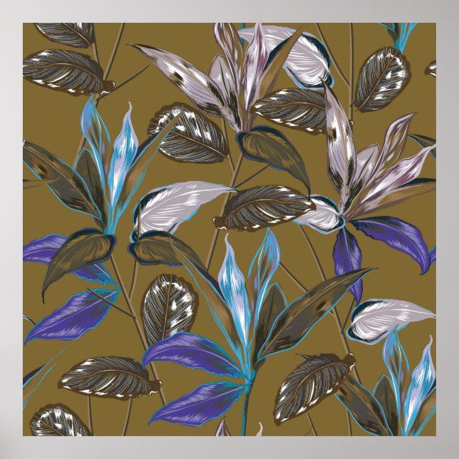 Alte Wandtextur mit Rissen, Retro-Hintergrund, Poster (Vorne)