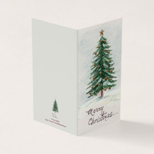 Alte Wasserfarbe Weihnachtsbaum in Snow Holi