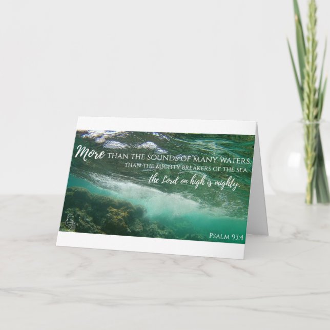 Alte Wasserkarte Psalm 93:4 Karte (Vorderseite)