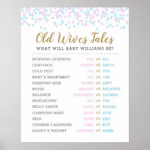 Alte-Weiber-Geschichten Baby-Geschlecht-Reveal-Spi Poster