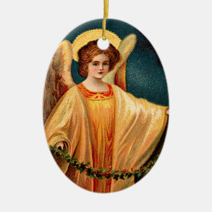 Alte Weihnachten, Angel Keramikornament