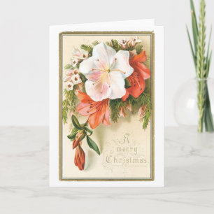 Alte Weihnachten, Blume Feiertagskarte