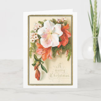 Alte Weihnachten, Blume Feiertagskarte