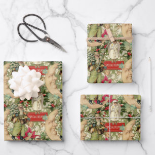 Alte Weihnachten  Geschenkpapier Set