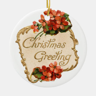 Alte Weihnachten, Gruß Keramik Ornament