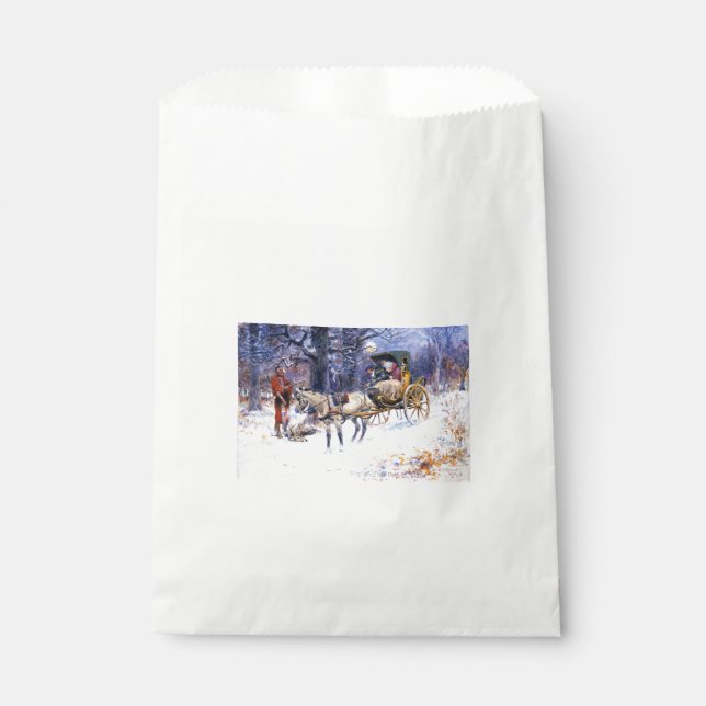 Alte Weihnachten in Neuengland (von Charles Russel Geschenktütchen (Vorderseite)