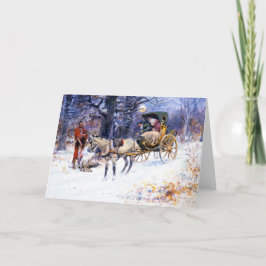 Alte Weihnachten in Neuengland (von Charles Russel Karte