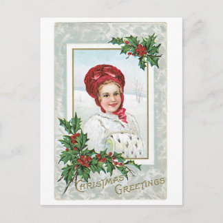 Alte Weihnachten, Lady Feiertagspostkarte