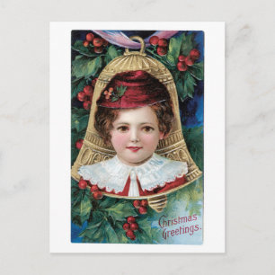 Alte Weihnachten, Mädchen Feiertagspostkarte
