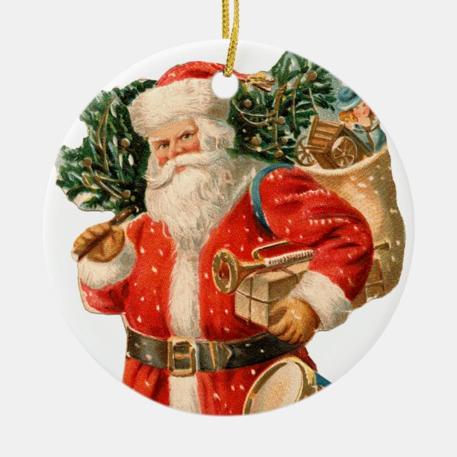 Alte Weihnachten, Weihnachten Keramikornament (Vorne)