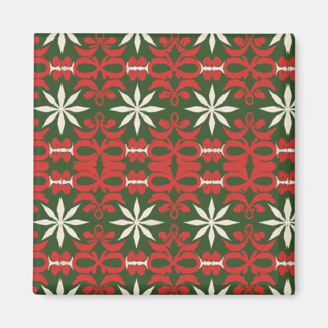 Alte Weihnachts-/Wintermuster Magnet (Vorne)