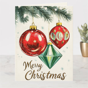 Alte Weihnachtsbaumanhänger Grußkarte zum Ausklapp Karte